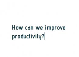 How can we improve productivity